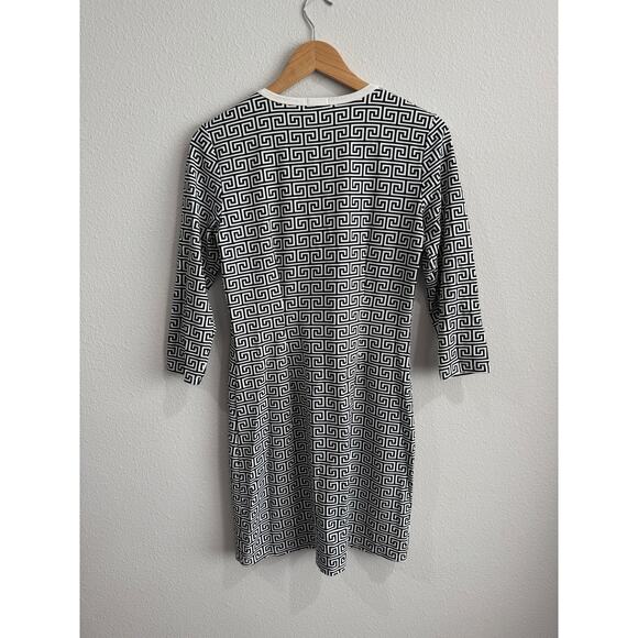 J McLaughlin black/white print midi dress - Picture 5 of 5